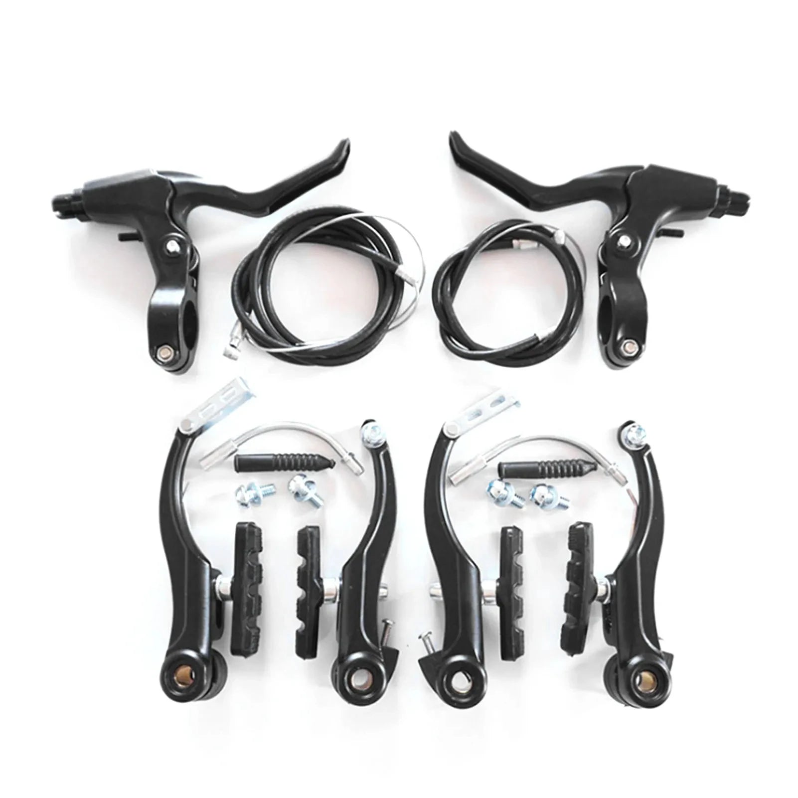 Aluminum Alloy Mountain Bike V Brake Set Front And Rear Black Riding Accessories for Mountain And Road Bikes