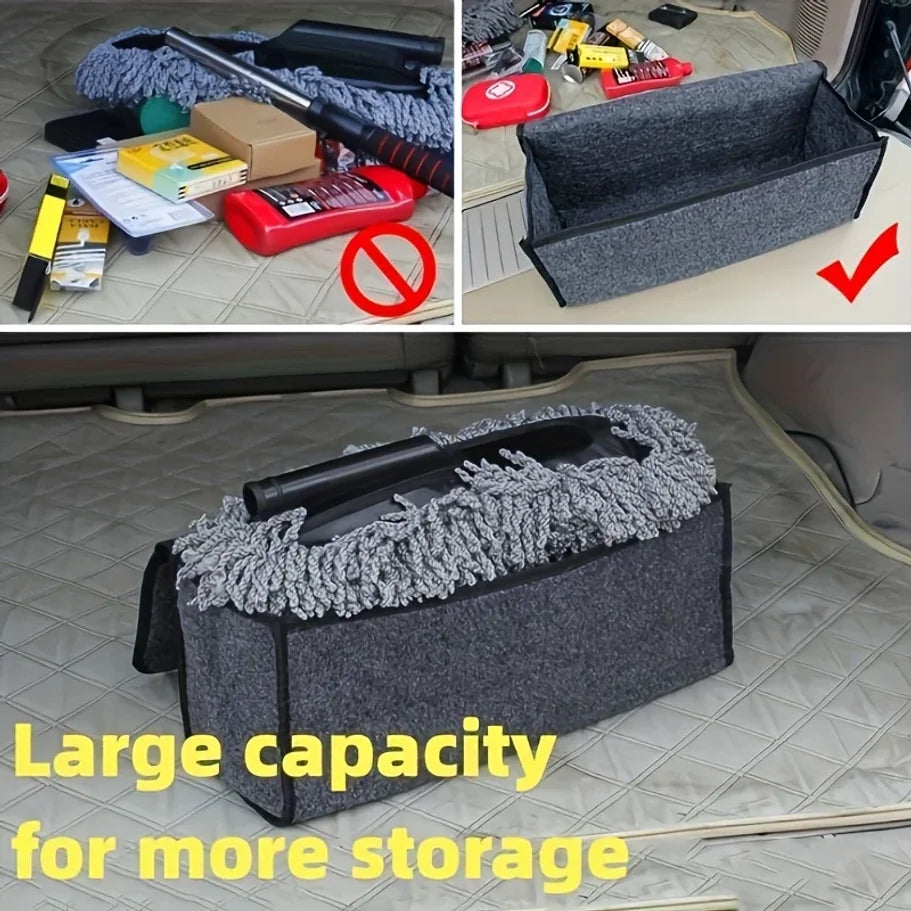 1-pack Car Trunk Organizer: Foldable, Multi-compartment With Ergonomic Handle, For Suvs/sedans/trucks, Durable Fabric