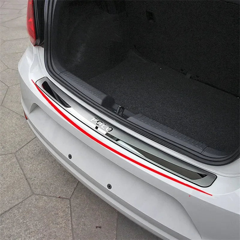 Accessories For vw Volkswagen Polo 2011 - 2013 2014 2015 2016-2019 Door Sill Rear Bumper Protector Sill Trunk Tread Plate Trim
