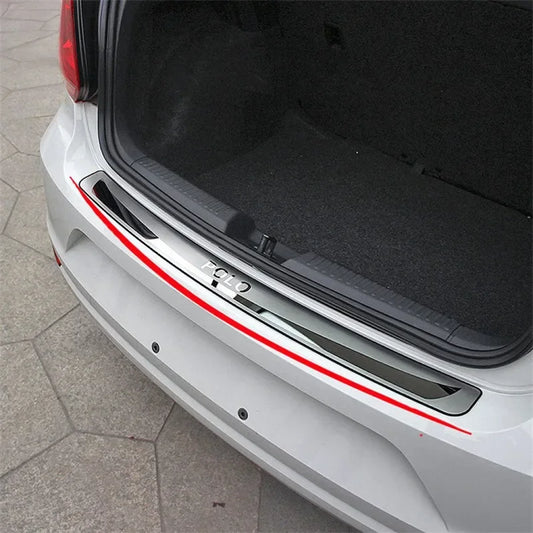 Accessories For vw Volkswagen Polo 2011 - 2013 2014 2015 2016-2019 Door Sill Rear Bumper Protector Sill Trunk Tread Plate Trim