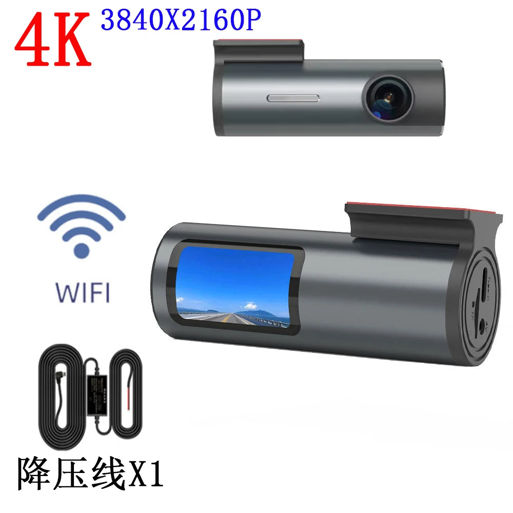 Dash Cam 4K 2 Inch Mini Car Dvr Dual Lens With GPS WIFI 24h Parking 1080P Rear View Camera Night Vision Black Box