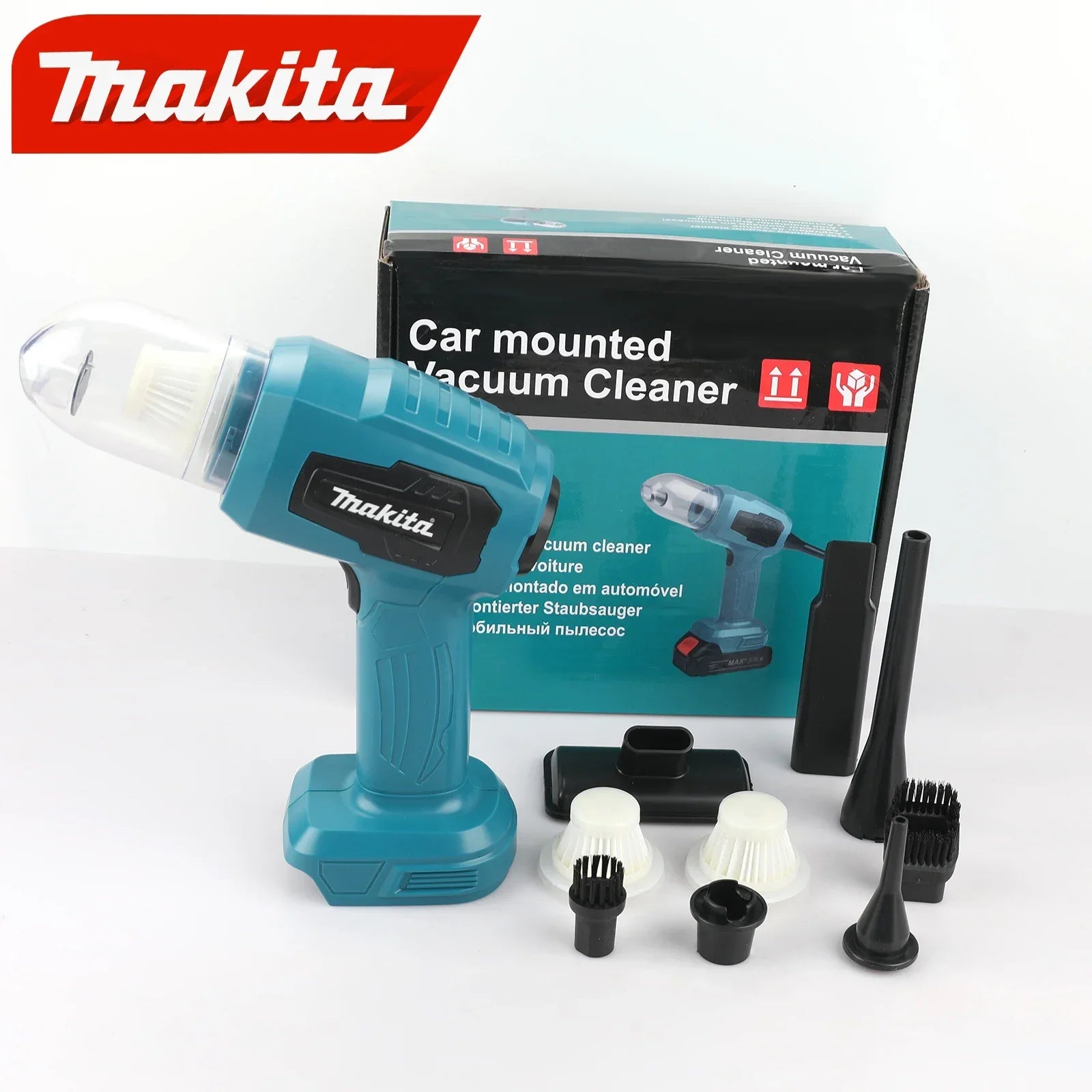 Makita Wireless - Charged Car Vacuum: Strong Suction for Cars & Households, Handheld Dual - Function (Blow/Suck)