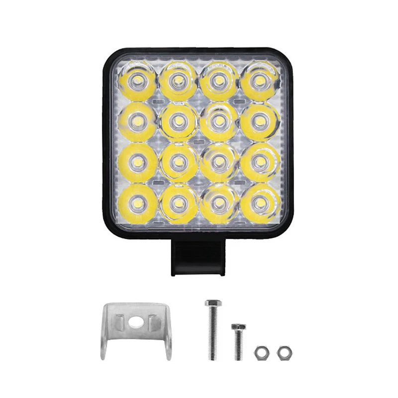 18W 6 LED Car LED Work Light DRL Spotlight High Bright Waterproof Auto Offroad SUV Truck Headlights Driving Lamp 12V