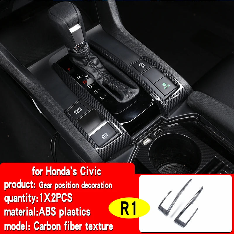 Suitable for 10th generation Honda Civic 2016-2021 car interior decoration center console air outlet gear decoration accessories