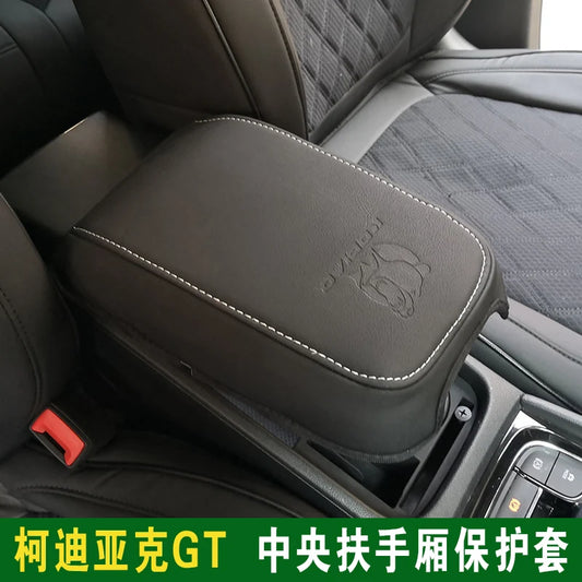 Car Accessories For Skoda Kodiaq 2017-2024 Car Center Console Arm Rest Protection Cushion Armrests Storage Box Cover Pad
