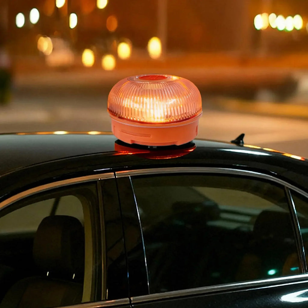 Led Car Strobe Warning Light Flashing Light Portable Emergency Light Magnetic Induction Road Accident Safety Accessories