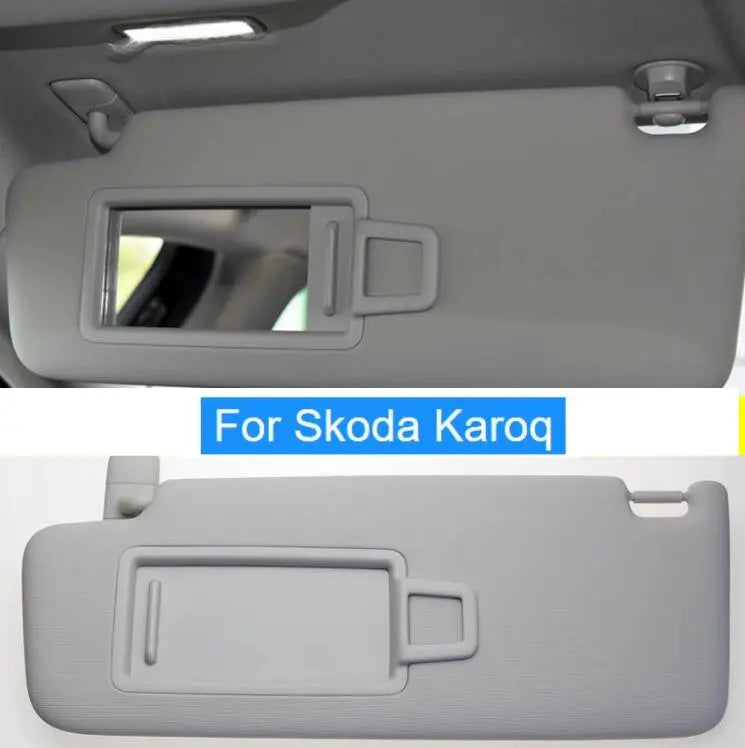 For Skoda Karoq  2015 2016 2017 2018 2019 2020 2021 2022 Interior Sunvisor With Mirror Front visor assembly  Car accessory