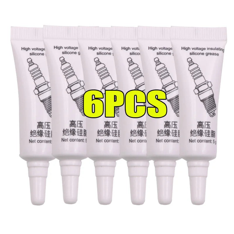 Auto Spark Plugs Resistant High and Low Temperature Corrosion Spark Plugs High-Voltage Insulating Silicone Grease Ignition Coil