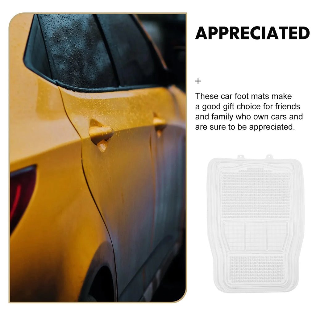Car Floor Mat Transparent Silicone Foot Mats Car Floor Mats For Front Seat Easy To Clean Pvc Soft Gel Car Accessories Full Sets