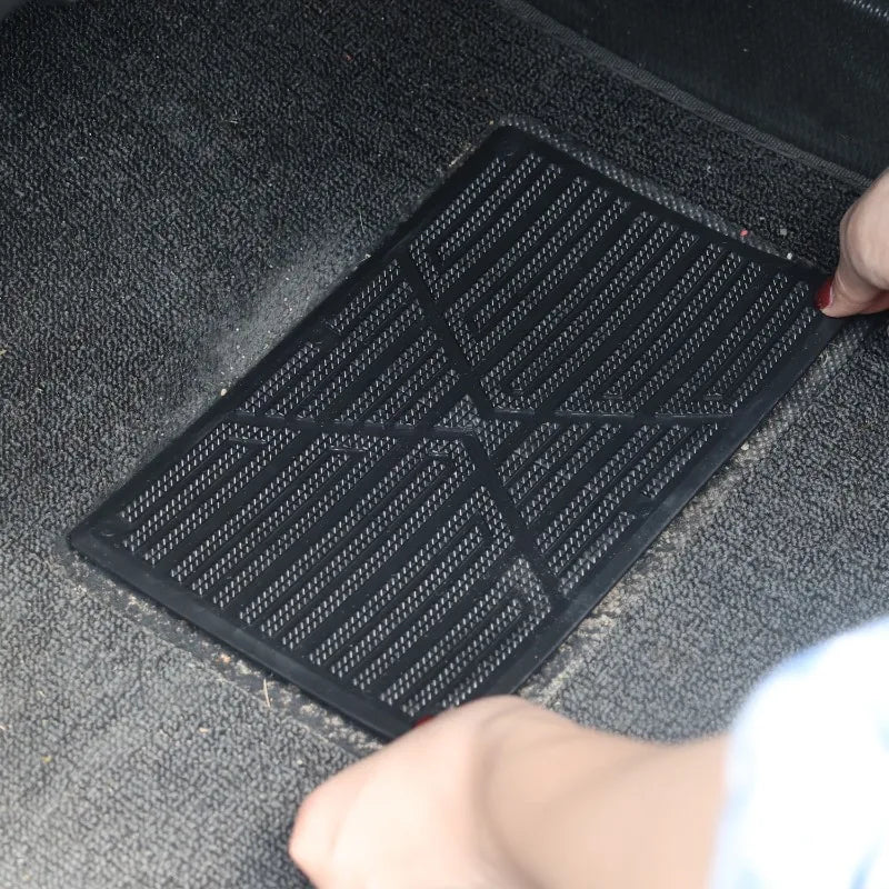 Car Main Drivers Foot Mat Universal Car Floor Mat Anti-skid Carpet Sticker Anti-skid Wear-resistant PVC Material Pedal 23×15cm