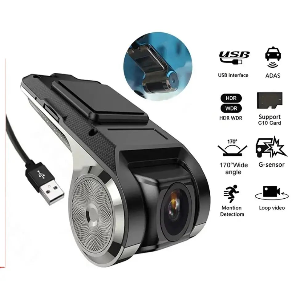 NEW HD 1080P Dash Camera Expandable Memory ADAS Smart Car Camera 360° View Video Recorder Driving Recording