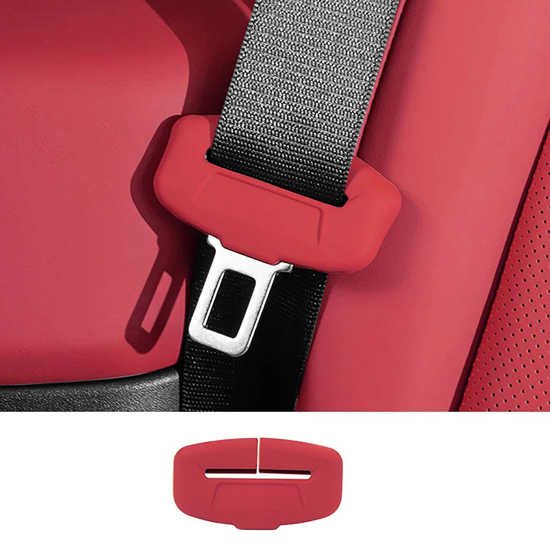 2-Pack SUV Sedan Seat Belt Buckle Covers, Scratch Proof Rubber Car Safety Belt Protectors