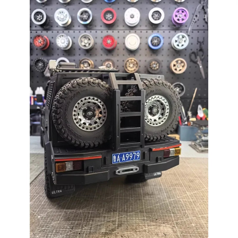 Escalera trasera para coche todoterreno RC RGT EX86160 1:10 LC79 - Accesorio de actualización de portón trasero de ajuste directo para camión todoterreno RC