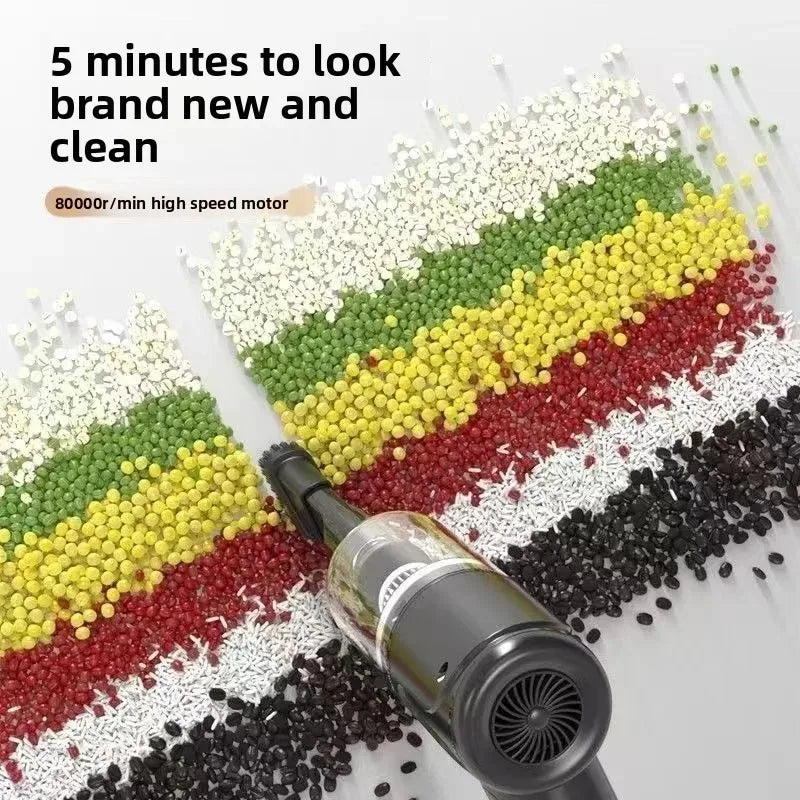 High Power Powerful Vacuum Car 120WCleaner Black and  Wireless Vacuum Cleaner Dual Use for Home