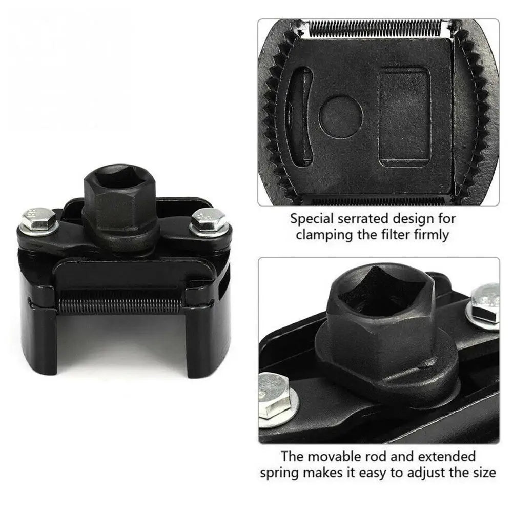 Oil Filter Wrench, Universal Adjustable Oil Filter Socket Wrench With 2 Jaws, Oil Filter Removal Pliers Wrench For Changing Oil