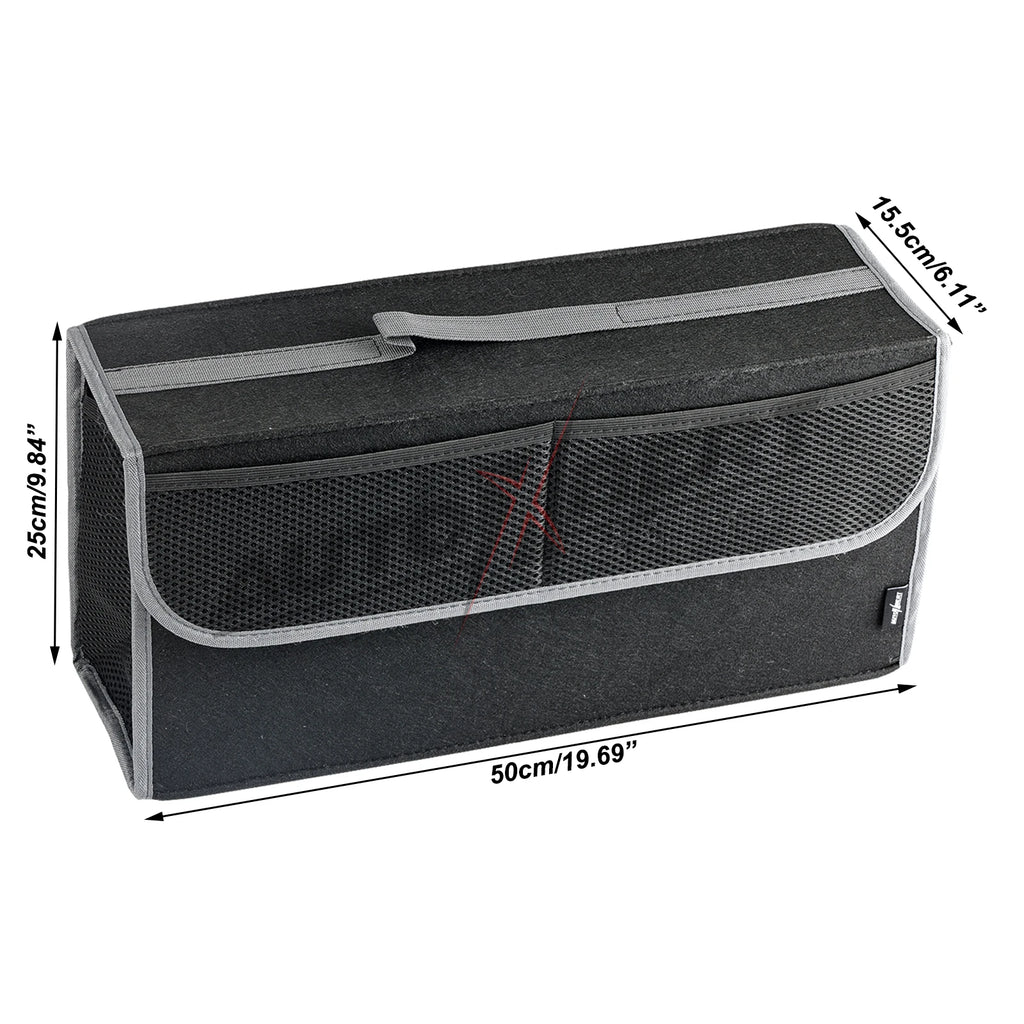 Universal Car Trunk Organizer Auto Boot Organiser Storage Box Bag Portable Felt Tidy Non-slip Tool Bag Foldable Car Accessories