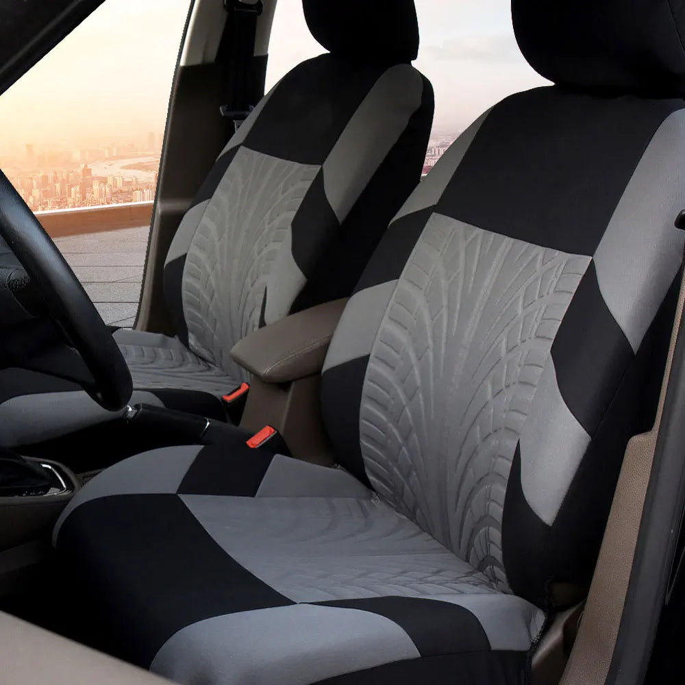 Universal Car Seat Covers Full Set Front Split Rear Bench For Car Universal Cloth SUV Sedan Van Automotive Interior Covers