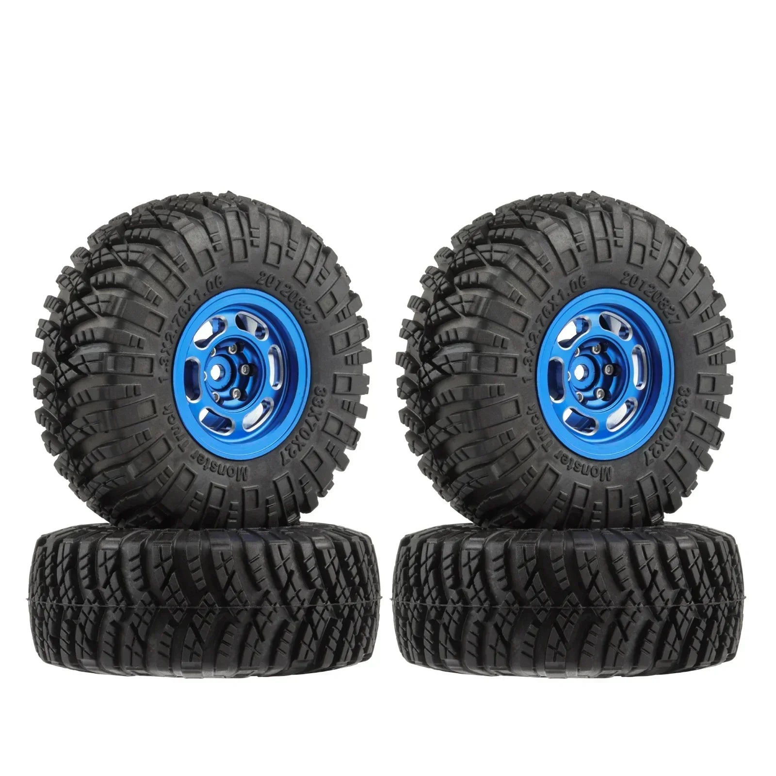 4PCS 1.3" Wheel tires 70*27mm Mud Terrain Tyre for 1/18 TRX4M 1/24 SCX24 RC Crawler Car