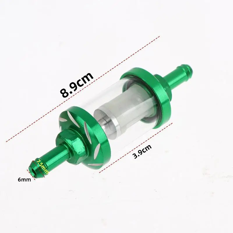 Universal Motorcycle Fuel Filter 8mm Engine Inline Carb CNC Fuel Gas Filter Motor Oil Filters Off Road ATV Accessories