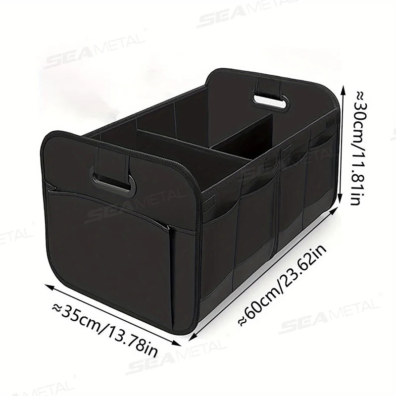 SEAMETAL Car Trunk Organizer 63L Large-Capacity Foldable Storage Box In Car Waterproof Oxford Cloth Universal Storage Organizer
