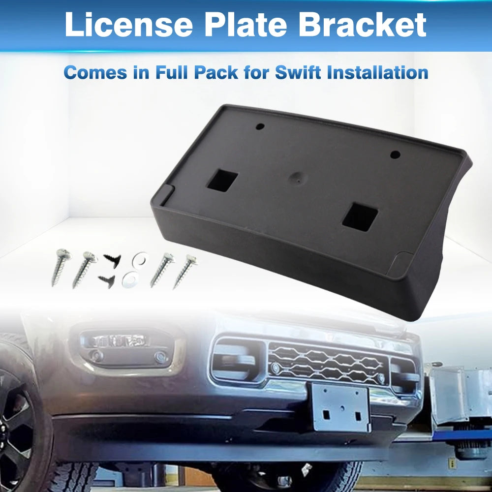 Car Front License Plate Bracket Accessory For Dodge Ram 2500 3500 4500 5500 2019 2020 2021 2022 Exterior Accessories 68362197AA