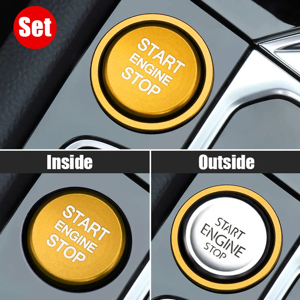 Interior Accessories For VW Arteon CC Passat B8 Golf 7 Magotan Jetta T-Roc Car Engine Start Stop Button Ring Ignition Cover Trim
