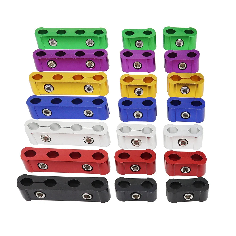 3pcs Car Spark Plug Electrical Wire Clamp Kit For 8mm 9mm 10mm Purple Black Red Golden Silver Blue Green