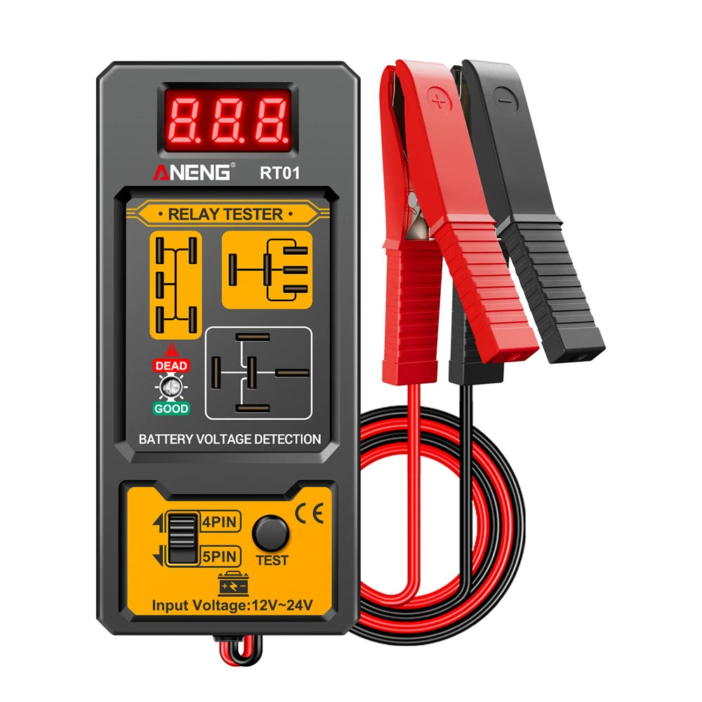 Automotive Voltage Tester 11-25v Car Relay Tester For Car Battery Check With Led Indicator Light & Relay Diagnostic Tool