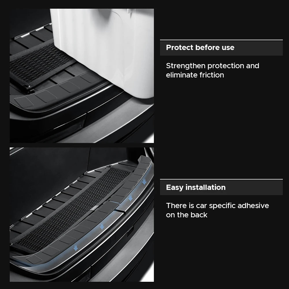 Tira de umbral compatible con accesorios Cybertruck 2023 2024, TPE para todo tipo de clima, resistente al agua, tira de protección para el umbral de la puerta del maletero delantero.