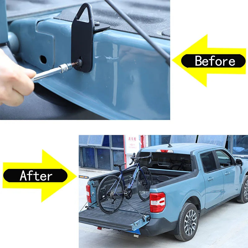 For Ford Maverick 2022-2025 Truck Tailgate Trunk Luggage Anchor Pickup Bed Side Tie Down Cleat Hook Fastner Clip Car Accessories