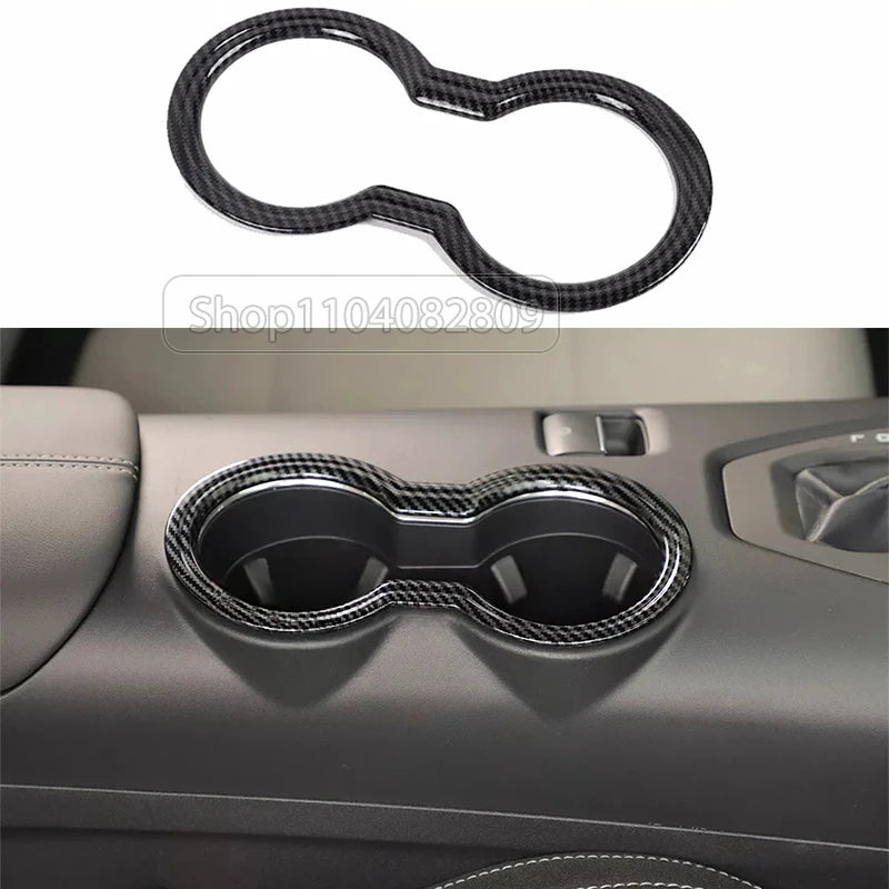ABS Carbon Fiber Interior Accessories Kit Trim Cover For Ford Mustang AT MT 2024 2025 Center Conlose Gear Shift Panle Decoration
