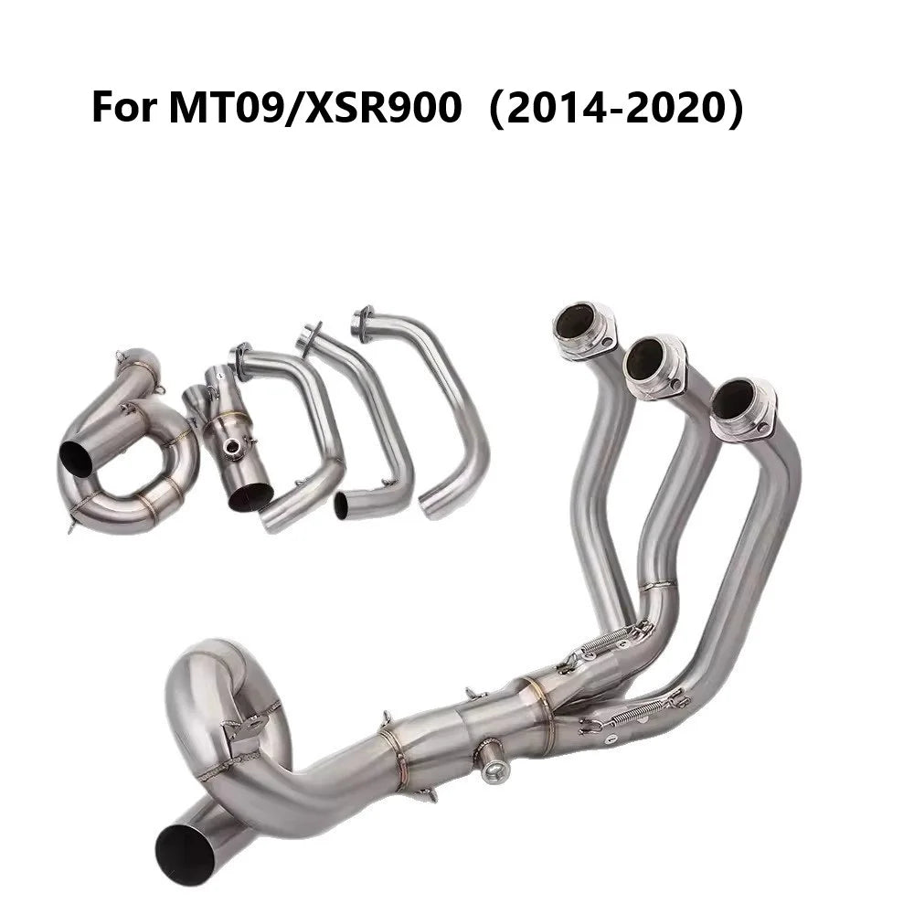 Motorcycle Exhaust Full System Escape For MT09 FZ09 MT-09 FZ-09 Tracer 900 Header Loop Front Pipe carbon fiber Muffler Slip-On