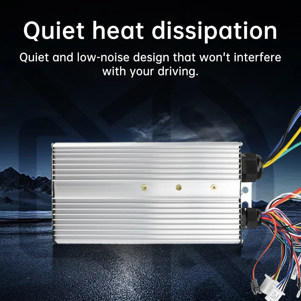Electric Vehicle Controller 48V/60V/72V/84V 3000W Double Row Intelligent Brushless Controller MOS Tube SKST049N08 Splash Proof