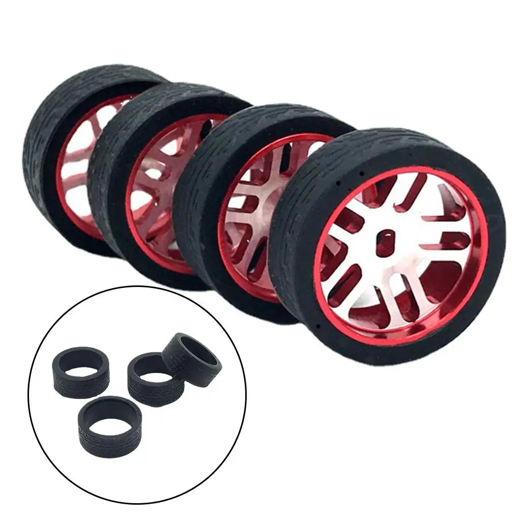 Racing Car Rubber Tires Wheel Tyres for WLtoys K969 K989 K999 1/28 4WD Racing Car Hobby Model Spare Parts Accessories