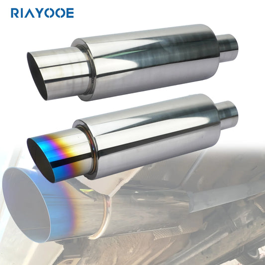 Car Escape Pipe Exhaust Systems Exhuast Muffler Tip Mufflers Turbo Sound Boost Universal 2'' Silencer Tips 201 Staineless Steel
