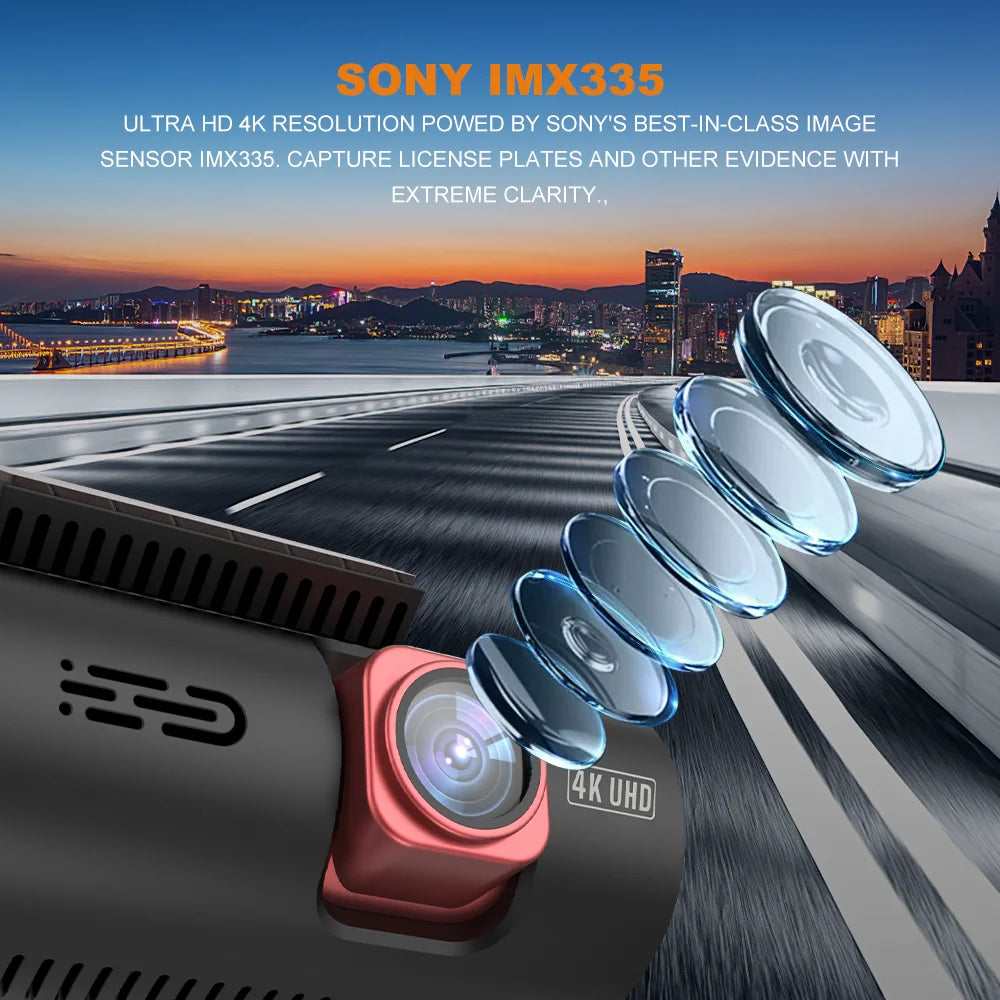 BEPOCAM Dash Cam 4K HD Front Dashcam Smart Car DVR Built-In GPS 5G WiFi Dash Camera Video Recorder 24H Parking  Include Rear Cam