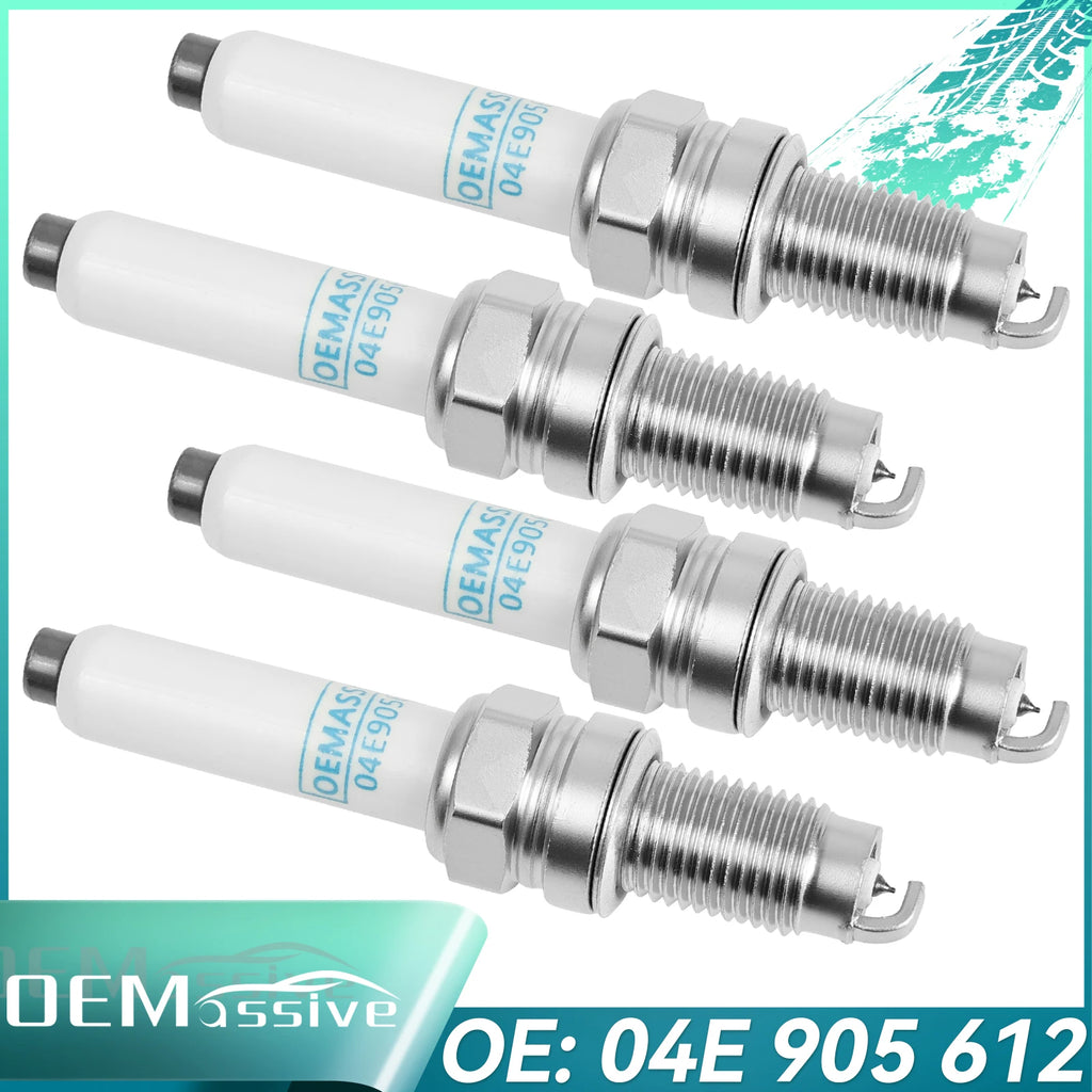 4 bujías de iridio para Audi A3, A4, A5, Seat Ibiza, León, Skoda, Fabia, Octavia, VW Golf VI, VII, Jetta, Passat B8, Touran, 04E 905 612