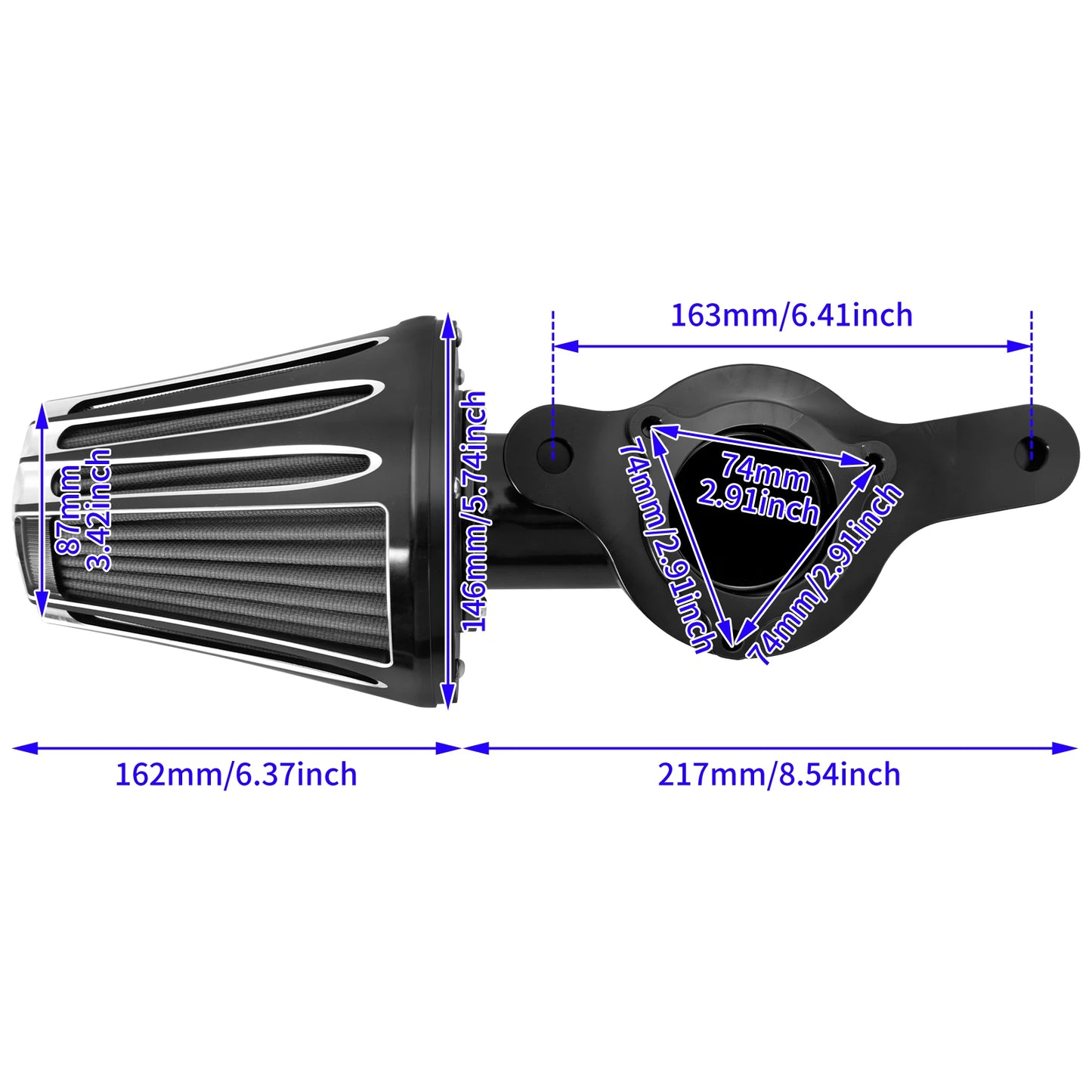 Motorcycle Air Filter Air Cleaner System Black For Harley M8 Touring Electra Street Glide FLHR 2017-Up Softail FXLD FXBB 18-Up