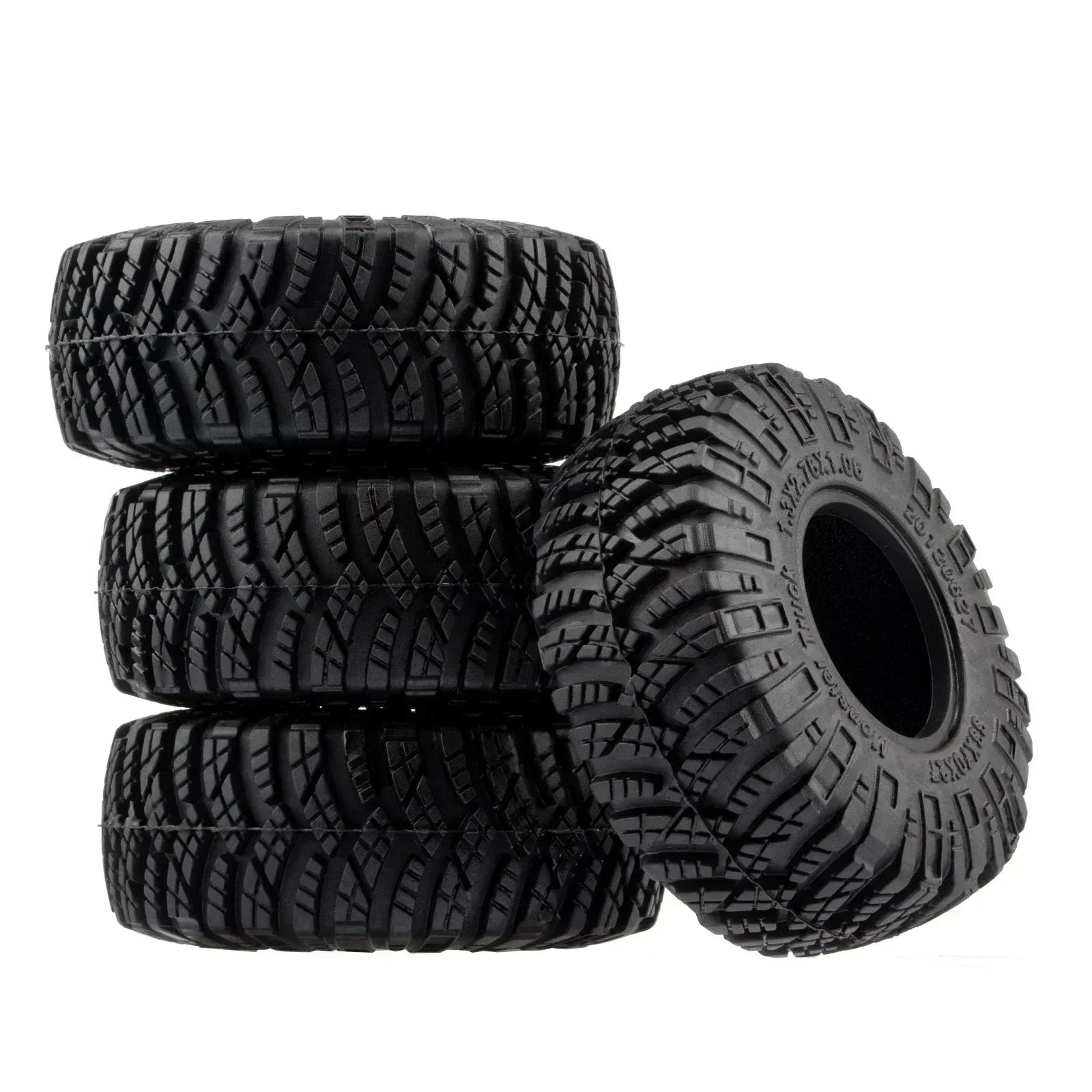 4PCS 1.3" Wheel tires 70*27mm Mud Terrain Tyre for 1/18 TRX4M 1/24 SCX24 RC Crawler Car