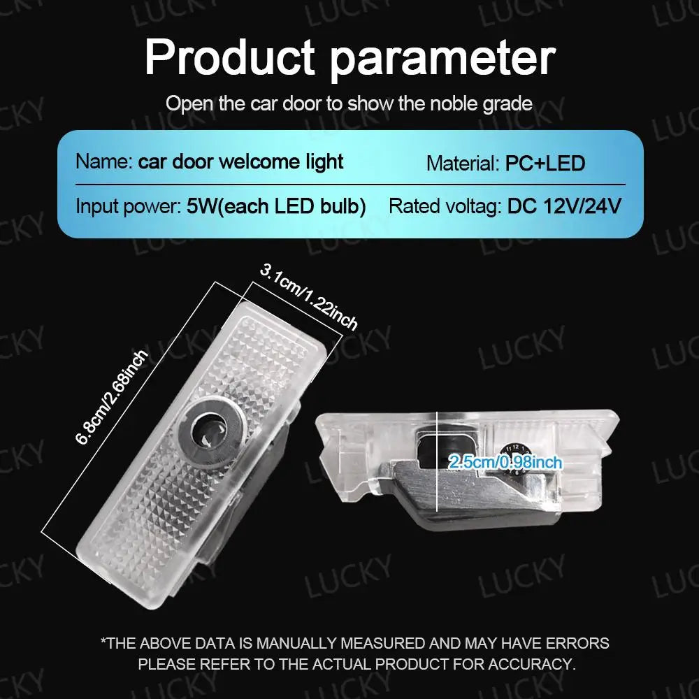LED Car Welcome Sign Light For 1/3/4/5/6/7/x1/x2/x3/x4/x5/x6/x7/328i/28i/530i/528i/e92 Compatible OEM Door Light Replacement
