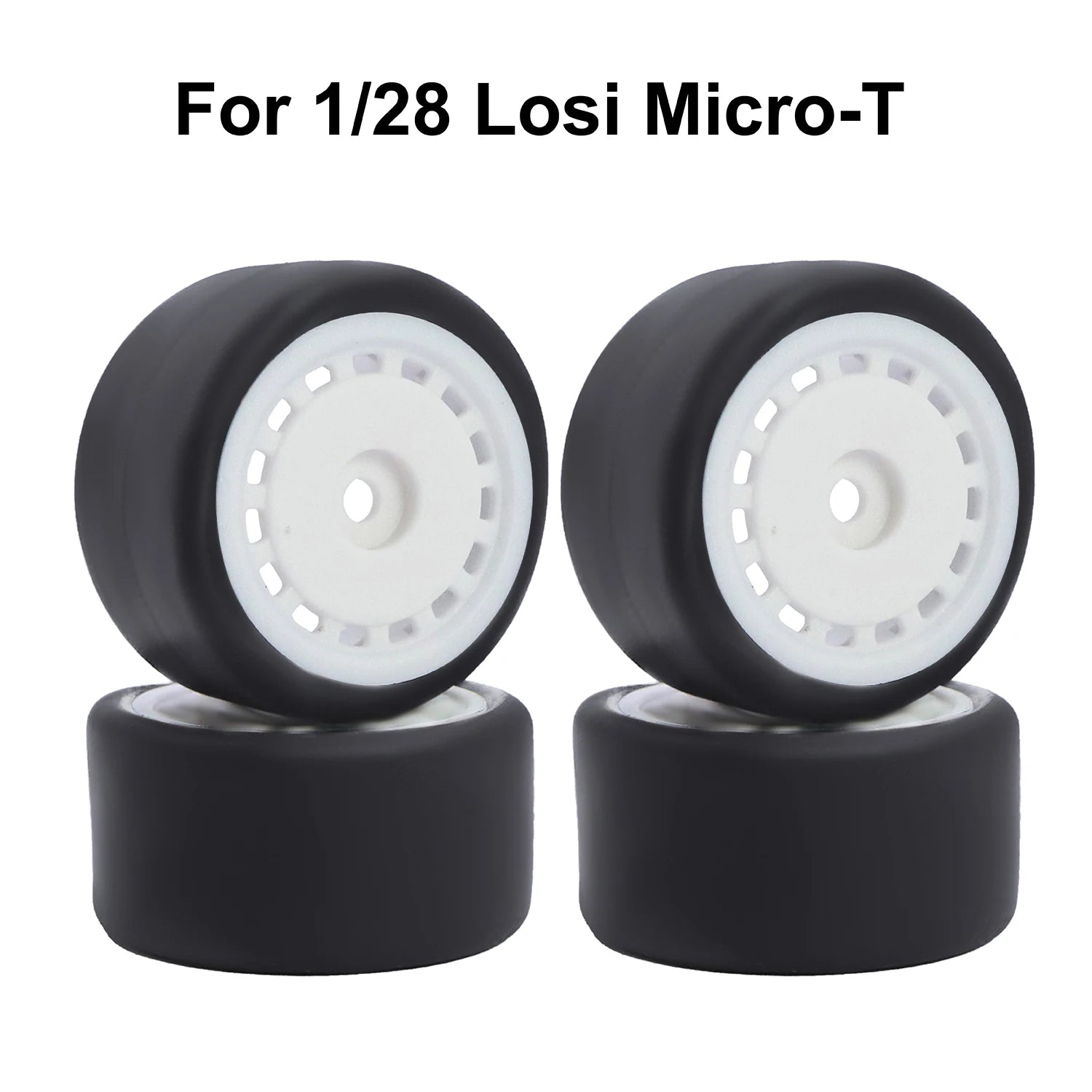 For 1/24 LOSI Micro-B On-Road Drift Racing Wheel Rims Hub with Tires Pre-mounted Pin For 1/28 Losi Micro-T WLtoys 244016