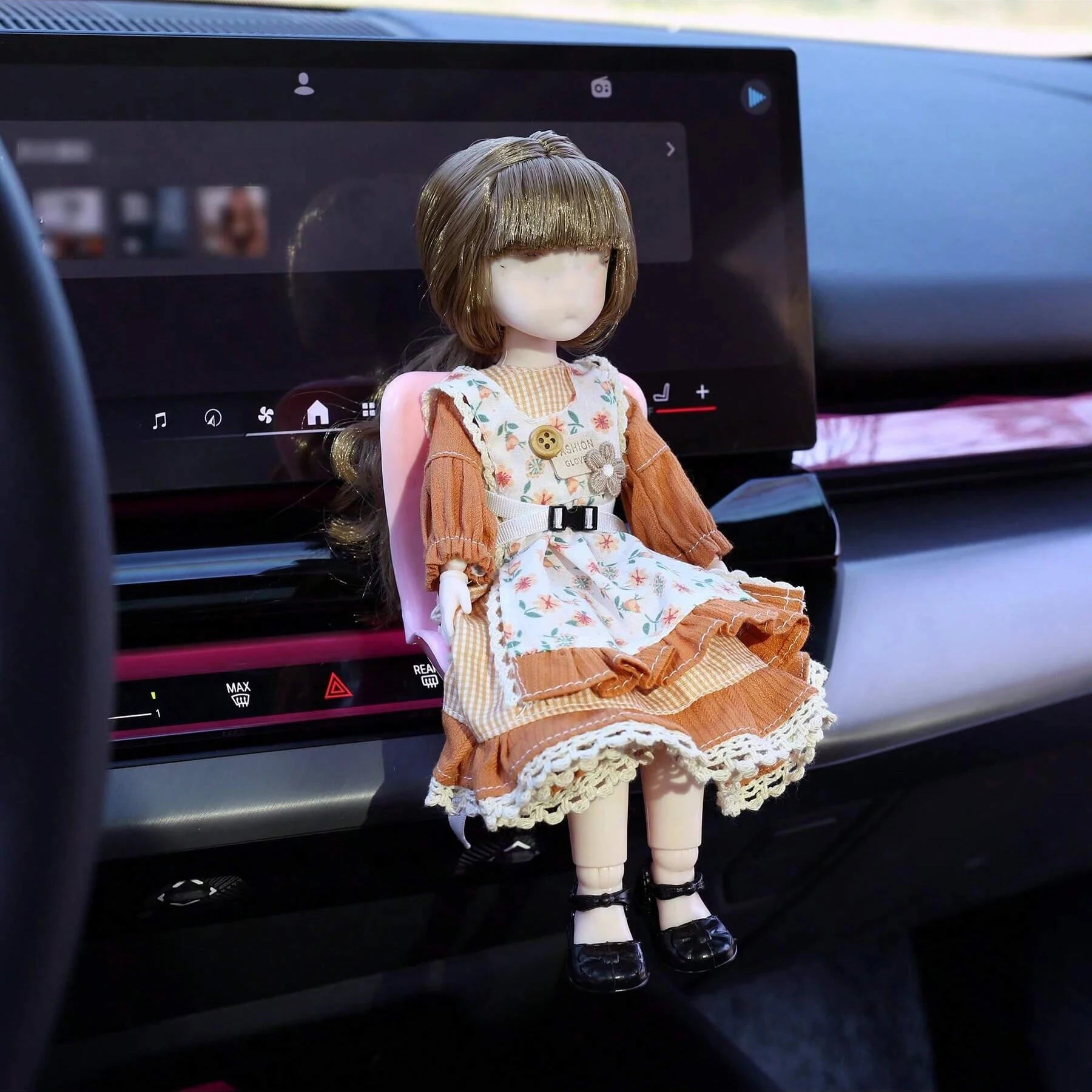 15-17cm buLaLa doll carseat All Doll Safety Seat Accessories Cute Dolls Car Air Outlet Decoration High-Grade Auto Interior gifts