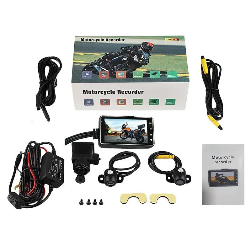 Motorcycle DVR Dash Cam SE300 Dual Camera Front Rear View Motorcycle Recorder Zinc Alloy Automatically On and Off Loop Recording