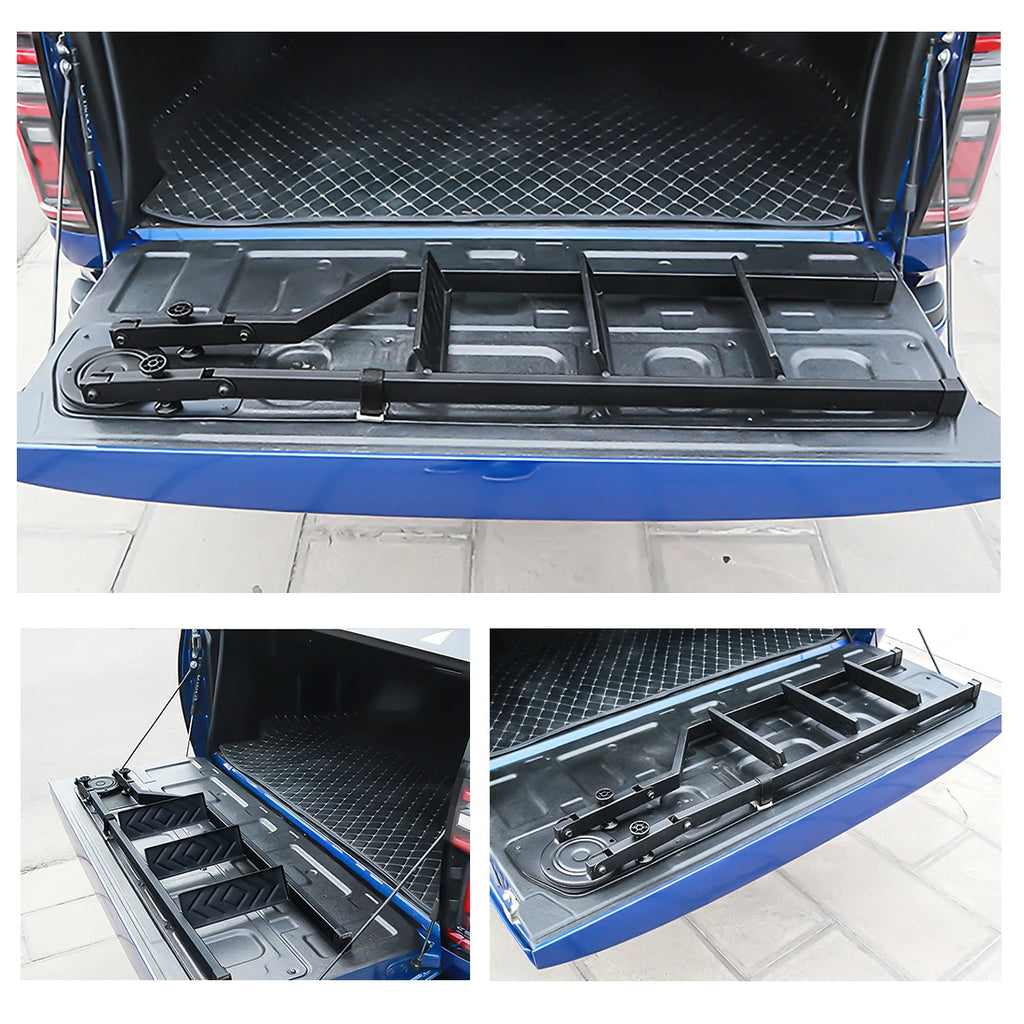 Universal Tailgate Ladder For Pickup Truck Car Rear Door Ladder Tailgate Folding Ladder Auxiliary Ladder 100cm