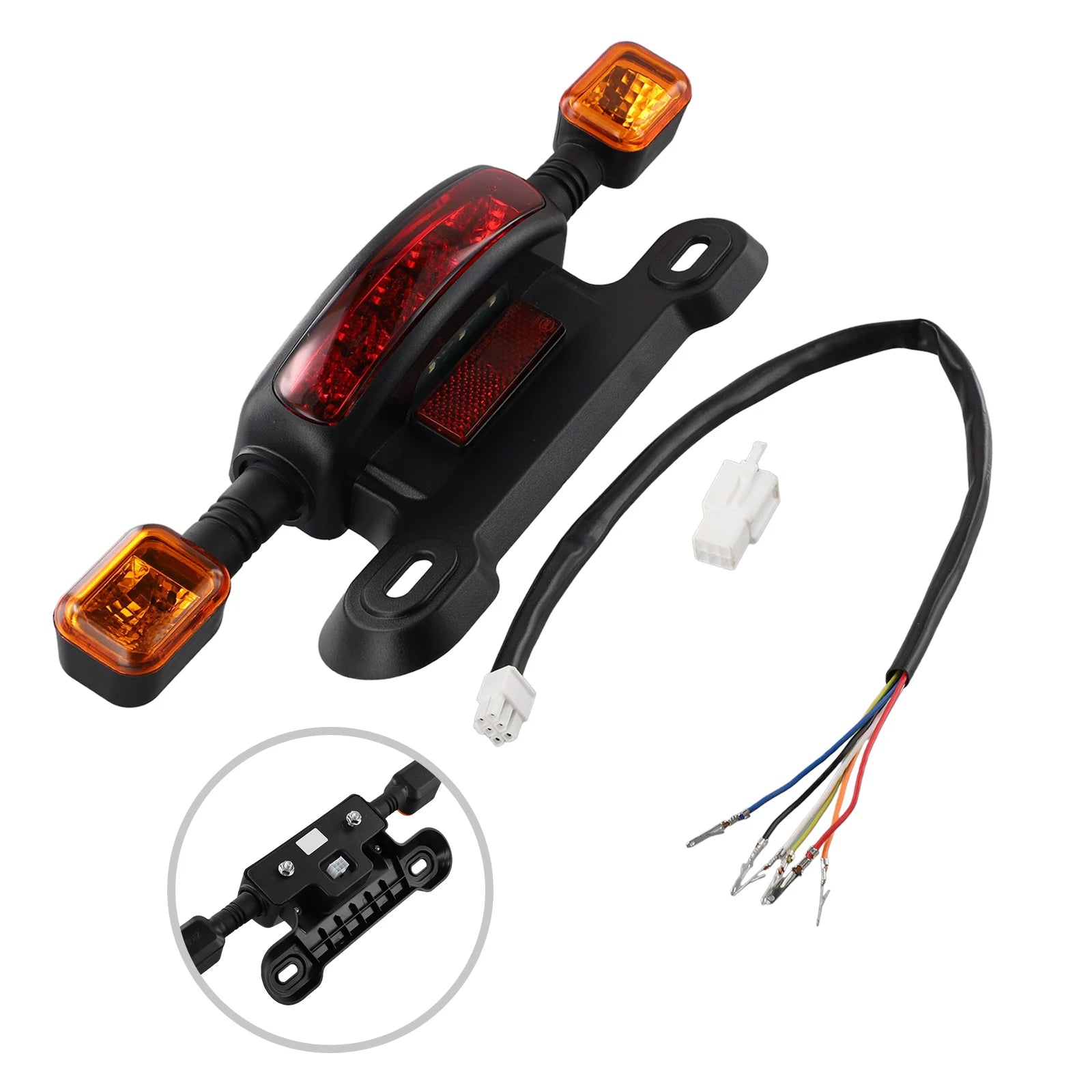 12/48/60V Electric Vehicle Rear Light Hot Sale LED Brake Driving Light Turn Signal Taillight Electric Bicycle Replacement Parts