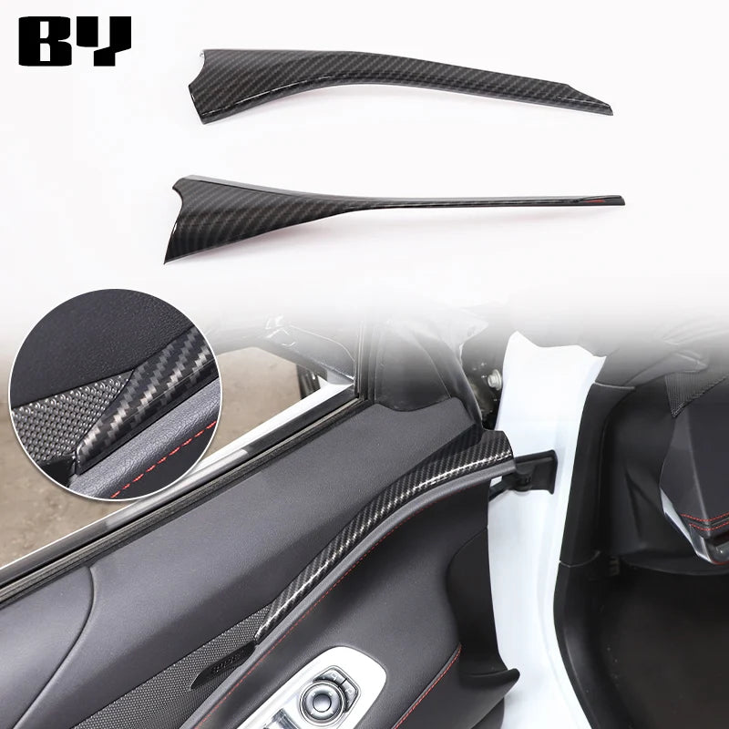 For Chevrolet Corvette C8 2020-2024 Car Accessory ABS Carbon Fiber Car Console Gear Shift Panel Cover door armrest Trim Sticker
