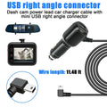 Car GPS Charger Car Driving Recorder Power Cord Dual USB 2 In 1 Multi-function Car Charger 11.5ft Power Cord Supply