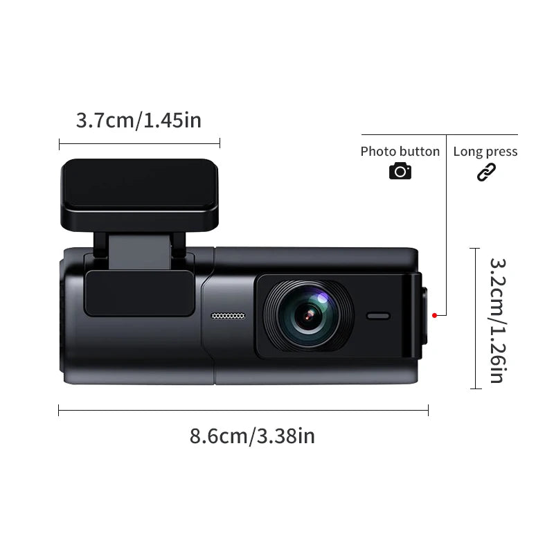 5MP WIFI Dash Cam Car DVR Auto Car Camera Night Vision Hidden Installation Car Video Recorder Surveillance Camera Remote Live Vi