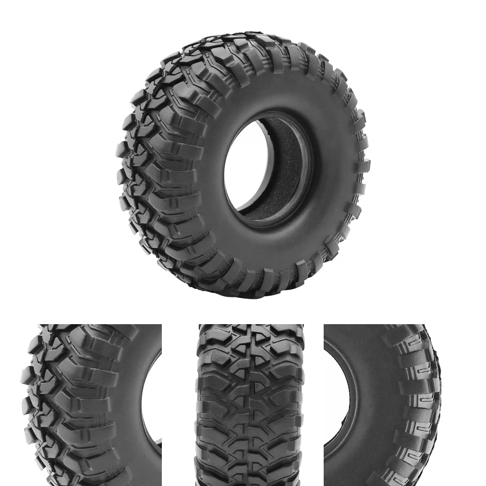 Rubber 1.9Inch Rubber Rocks Tyres/Wheel Tires 118*50MM for 1:10 RC Crawler Car Axial SCX10 III  AXI03006 TRX4 Yk4102