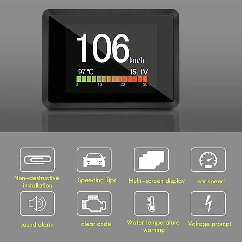 Automobile On-board Computer A203 Car Digital OBD 2 Computer Display Speedometer Fuel Consumption Meter Temperature OBD2 Gauge